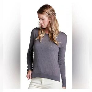 Toad & Co Cambria Pointelle Crew sweater - merino blend - like new - size M
